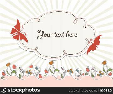 vector abstract frame with rays