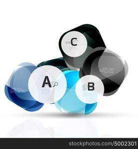 Vector abstract gem stones. Vector abstract gem stones with infographics options