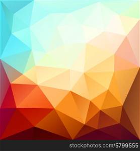Vector abstract geometric background with triangle. Vector color abstract geometric banner with triangle shapes. Low poly background