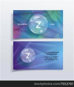 Vector abstract geometric creative business cards