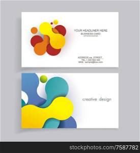 Vector abstract geometric creative business cards.