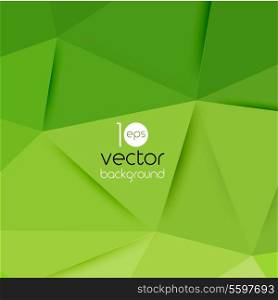 Vector abstract geometric green background with triangle