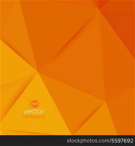 Vector abstract geometric orange background with triangle