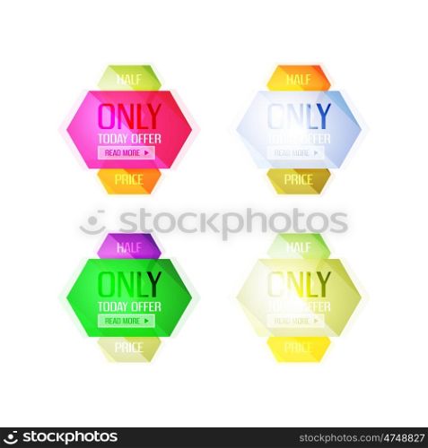 Vector abstract geometric sale labels. Vector abstract geometric sale labels, tags and banners