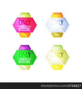 Vector abstract geometric sale labels. Vector abstract geometric sale labels, tags and banners