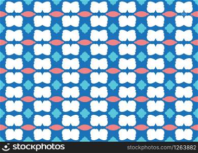 Vector abstract geometric seamless pattern, background texture. In blue, orange and white colors.