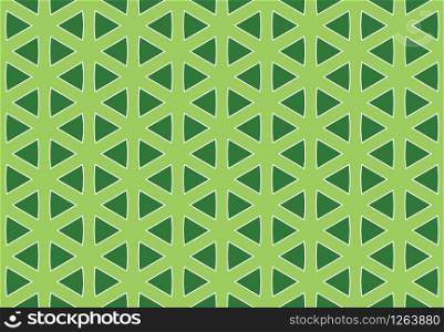 Vector abstract geometric seamless pattern, background texture. In green and white colors.