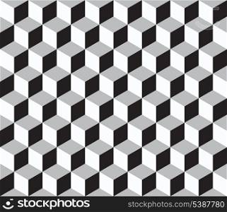 Vector Abstract geometric seamless pattern with 3d cubes