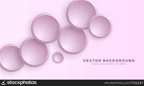 Vector Abstract geometric shape. 3d circle background.Vector Illustration For Wallpaper, Banner, Background, Card, landing page , etc