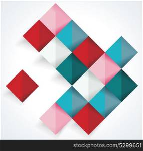 Vector Abstract geometric shape from color rhombus.