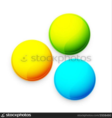 Vector abstract glossy buttons