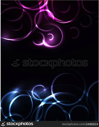 Vector abstract glowing swirl background