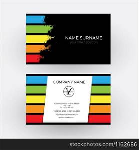 Vector Abstract graphic design, concept of painter. Business card