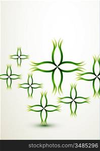Vector abstract grass curves