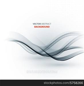 Vector Abstract gray curved lines background. Brochure design. Abstract curved lines background. Template brochure design