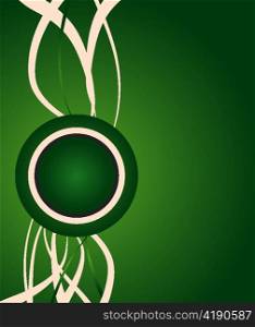 vector abstract green background with button
