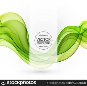 Vector Abstract green curved lines background. Template brochure design. Abstract curved lines background. Template brochure design