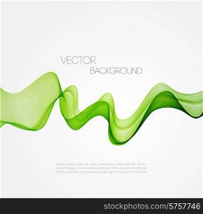 Vector Abstract green curved lines background. Template brochure design. Abstract curved lines background. Template brochure design