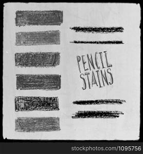 Vector abstract hand drawn pencil grunge background squares set