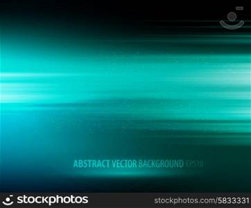 vector abstract horizontal energy design against dark background. Vector abstract horizontal energy design blue color on dark background