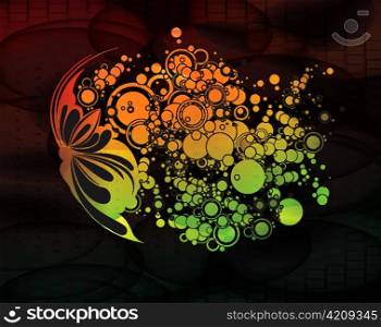 vector abstract illustration with circles