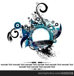 vector abstract illustration with label
