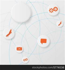 Vector abstract infographic network template