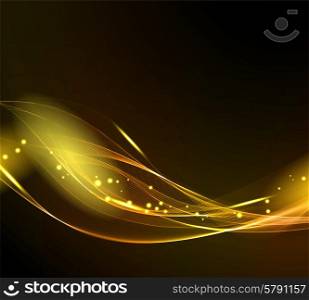 Vector Abstract light background with gold lines. Abstract light background