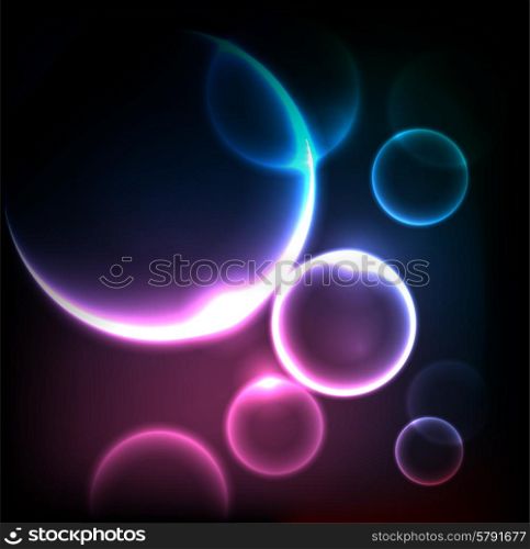 Vector Abstract light background with shiny baubles. Abstract light background