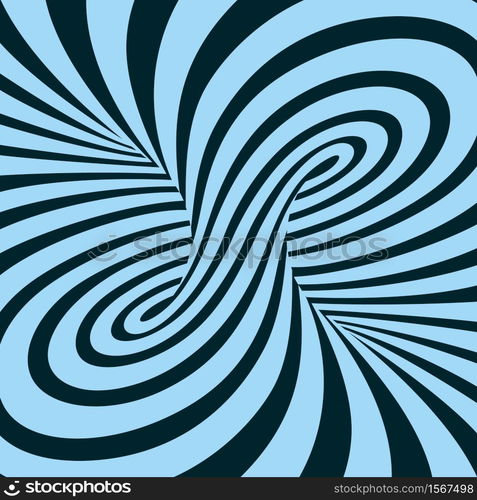 Vector abstract lines pattern. Waves background with distortion effect. Optical illusion.. Waves background with distortion effect.