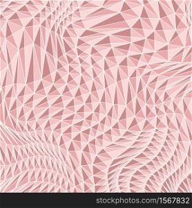 Vector abstract lines pattern. Waves background with distortion effect. Optical illusion.. Geometric low poly triangle background