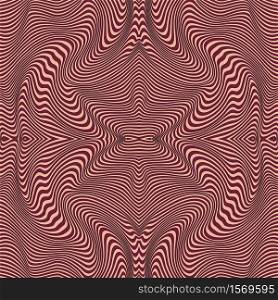 Vector abstract lines pattern. Waves background with distortion effect. Optical illusion. Vector abstract waves lines background