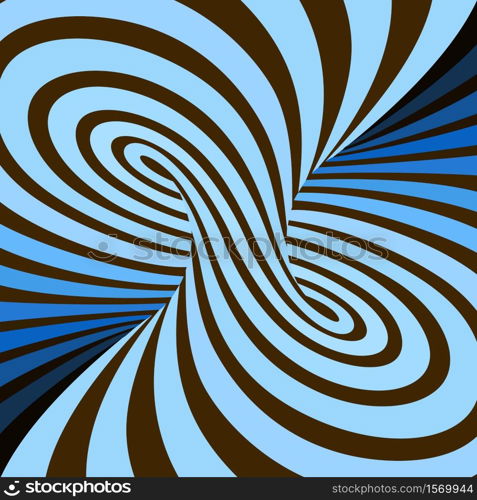 Vector abstract lines pattern. Waves background with distortion effect. Optical illusion.. Waves background with distortion effect.