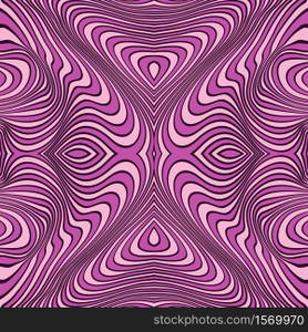 Vector abstract lines pattern. Waves background with distortion effect. Optical illusion. Vector abstract waves lines background