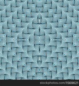 Vector abstract lines seamless pattern with distortion effect. Vector line pattern with distortion effect
