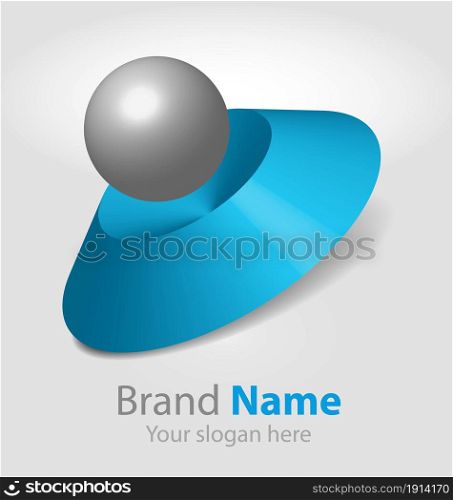 Vector abstract logo design (3D). Vector abstract logo
