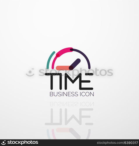 Vector abstract logo idea, time concept or clock business icon. Vector abstract logo idea, time concept or clock business icon. Creative logotype design template