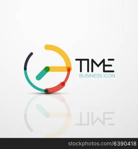 Vector abstract logo idea, time concept or clock business icon. Vector abstract logo idea, time concept or clock business icon. Creative logotype design template