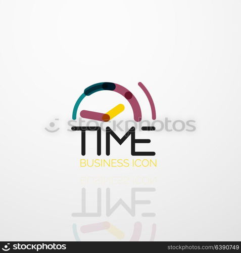 Vector abstract logo idea, time concept or clock business icon. Vector abstract logo idea, time concept or clock business icon. Creative logotype design template