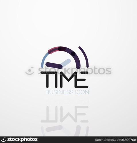 Vector abstract logo idea, time concept or clock business icon. Vector abstract logo idea, time concept or clock business icon. Creative logotype design template