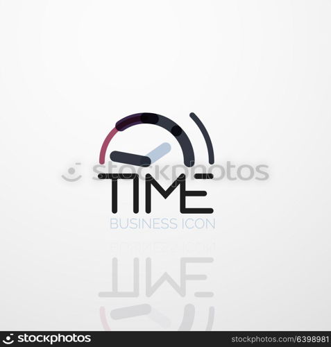 Vector abstract logo idea, time concept or clock business icon. Vector abstract logo idea, time concept or clock business icon. Creative logotype design template