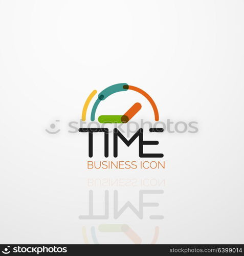 Vector abstract logo idea, time concept or clock business icon. Vector abstract logo idea, time concept or clock business icon. Creative logotype design template