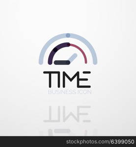 Vector abstract logo idea, time concept or clock business icon. Vector abstract logo idea, time concept or clock business icon. Creative logotype design template