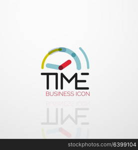 Vector abstract logo idea, time concept or clock business icon. Vector abstract logo idea, time concept or clock business icon. Creative logotype design template