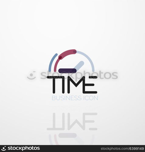 Vector abstract logo idea, time concept or clock business icon. Vector abstract logo idea, time concept or clock business icon. Creative logotype design template