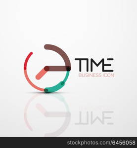 Vector abstract logo idea, time concept or clock business icon. Vector abstract logo idea, time concept or clock business icon. Creative logotype design template