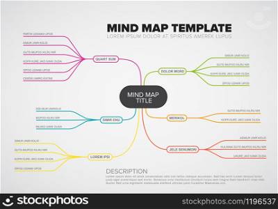 Vector abstract mind map infographic template with place for your content