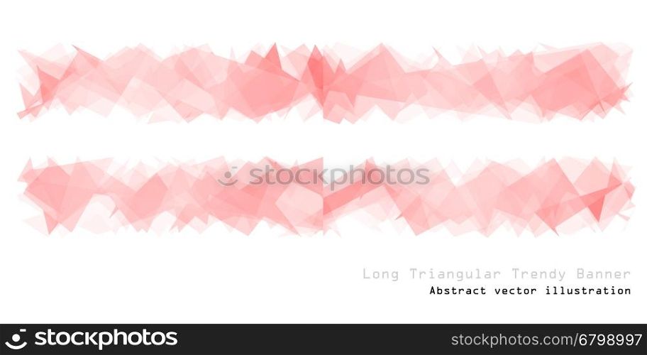 Vector abstract modern template. Long triangular trendy banner. Polygonal vector illustration