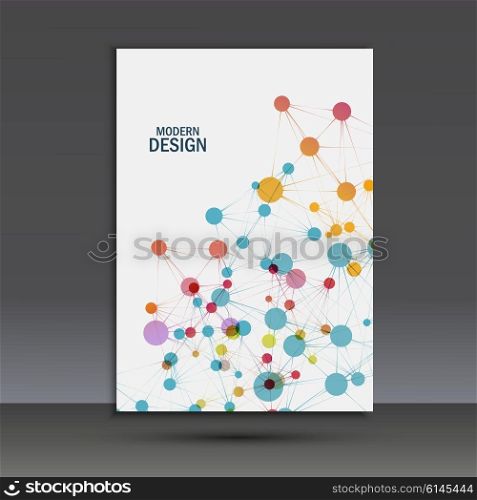 Vector abstract molecular structure. Cover template design. Vector abstract molecular structure. Cover template design.