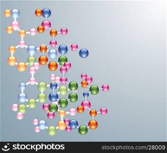 vector abstract molecule background